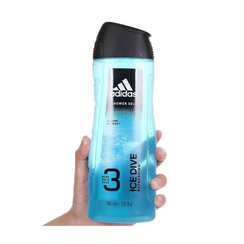 Sữa tắm gội rửa mặt 3 trong 1 Adidas 400ml Châu Âu