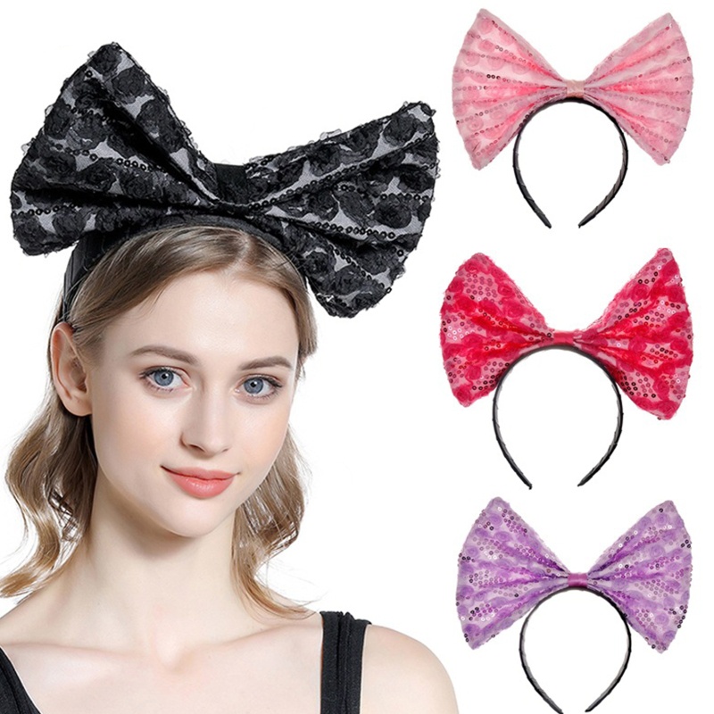 Băng Đô Nơ Đính Kim Sa Lấp Lánh