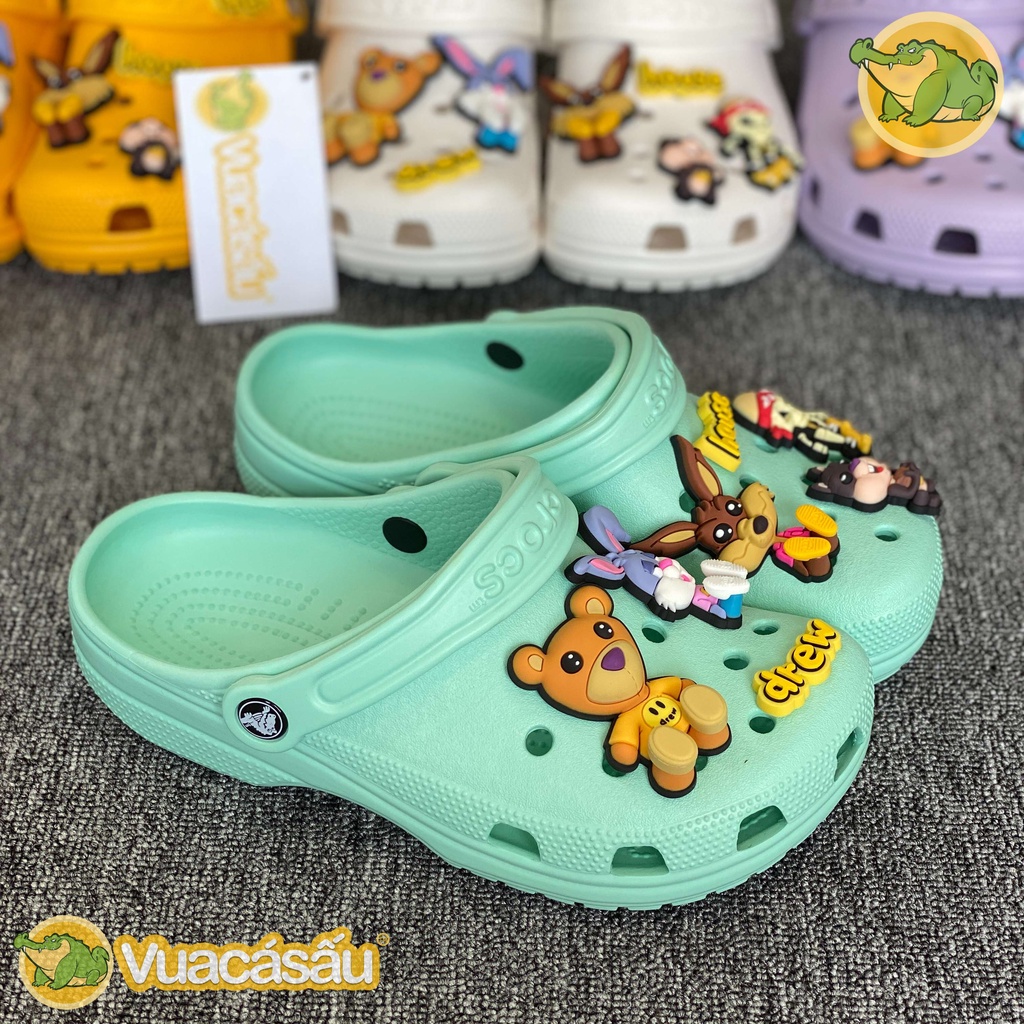 Dép CROCS DREW HOUSE JUSTIN BIEBER + Kèm Bộ STICKER 3D, HOT TREND Siêu ĐẸP, Siêu ĐÁNG YÊU - Vuacasau