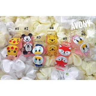 Kẹp tóc càng cua 3-5 răng chân trong đính icon thú Disney to