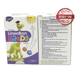 Bộ đôi Lineabon K2 + D3 và canxi Hartus cho bé