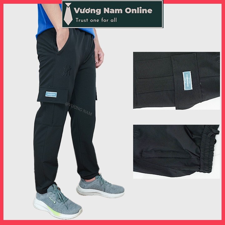Quần túi hộp nam cao cấp vải thun co giãn đen jogger trẻ trung năng động VN74B