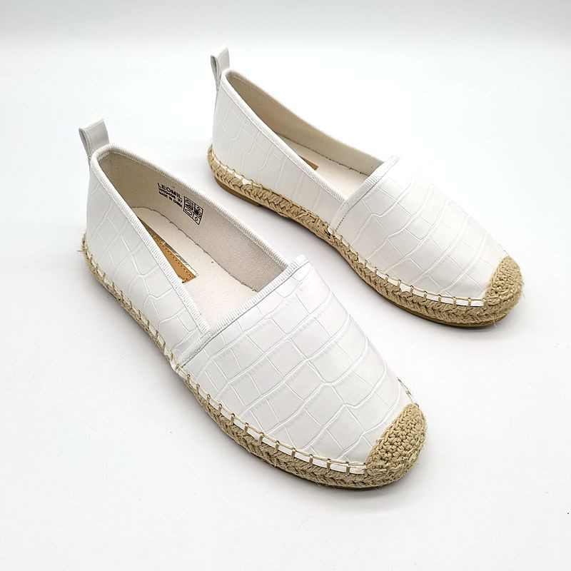 Giày slipon đế cói da vân sấu xuất khẩu mẫu mới 2021