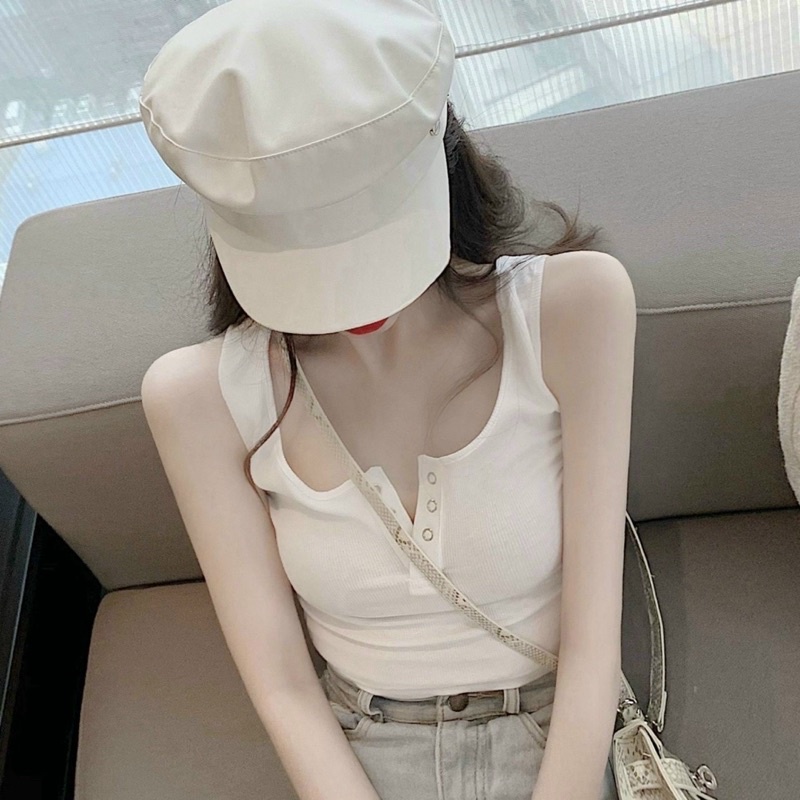 Áo Croptop Cúc Bấm Cổ Vuông A5223