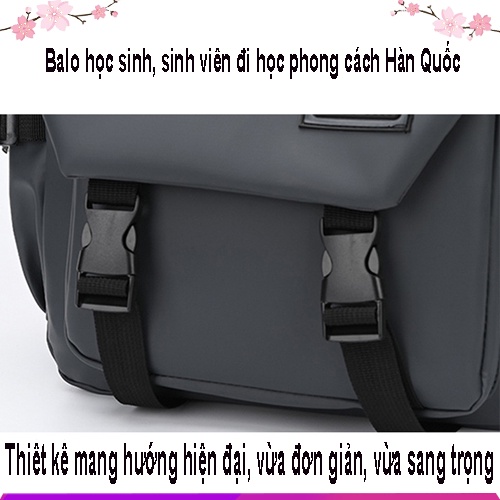 Ba lô laptop nam nữ đi học, du lịch nhiều ngăn cao cấp mang phong cách Hàn Quốc dành cho sinh viên, học sinh