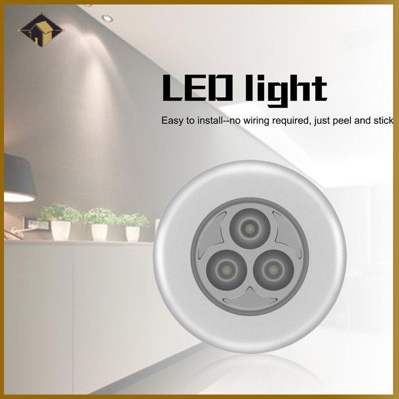 Đèn ngủ LED cảm ứng mini chiếu sáng 3 hạt LED gắn tường/tủ quần áo siêu tiết kiệm TT&GĐ