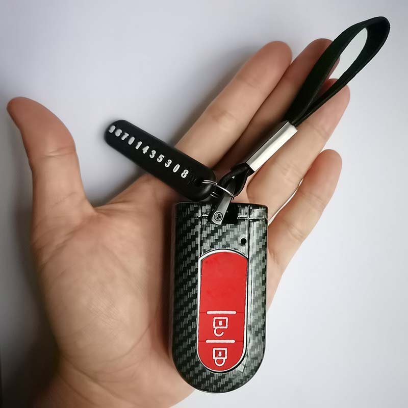 Vỏ bọc chìa khóa xe hơi Toyota Rush Wigo AT Gen 3 2019-2022 bằng sợi Carbon