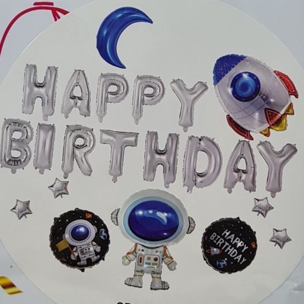 Set bong bóng phụ kiện trang trí sinh nhật, party cho bé trai, bé gái nhiều họa tiết 35-40cm - BOBABO