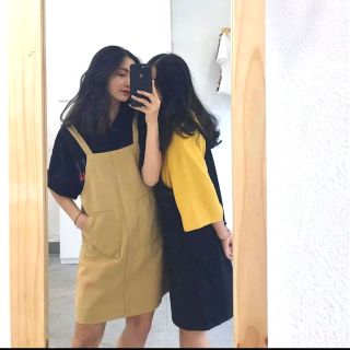 👗  váy yếm nữ công sở siêu dễ thương chất kaki phối đồ siêu đẹp.