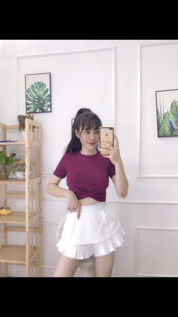 Áo xoắn eo kèm hình thật fee size 40-54kg