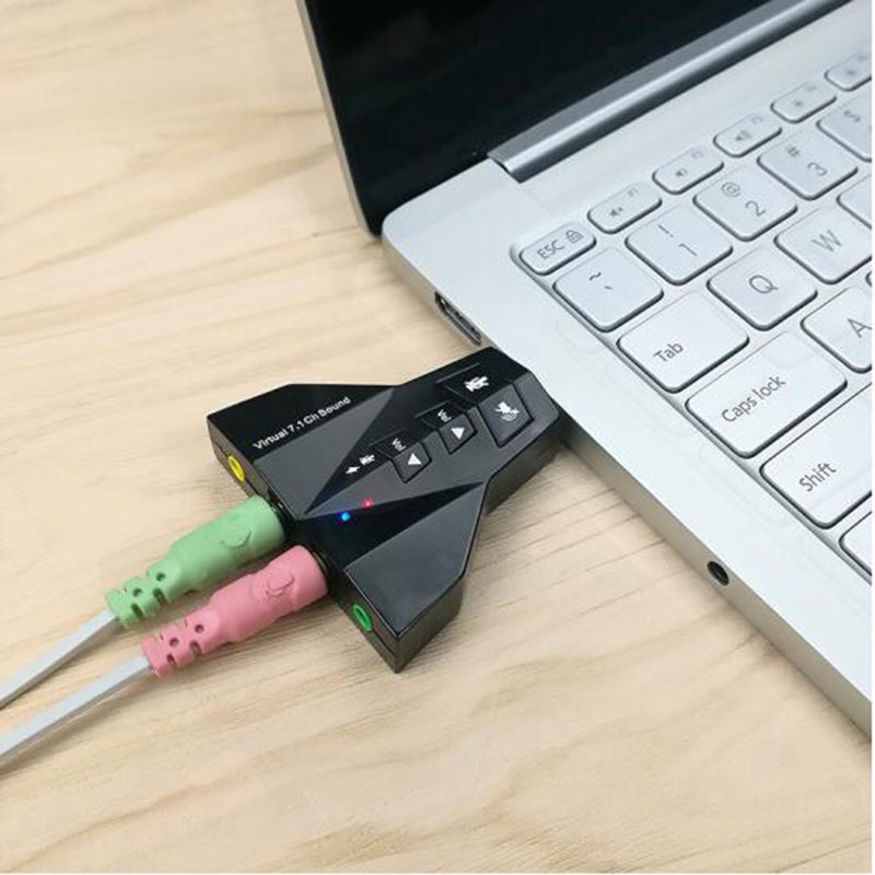 Card sound rời cắm cổng USB âm thanh SOUND 7.1 Cho Máy Tính Và Laptop bị hỏng hoặc lỗi, hỏng sound card
