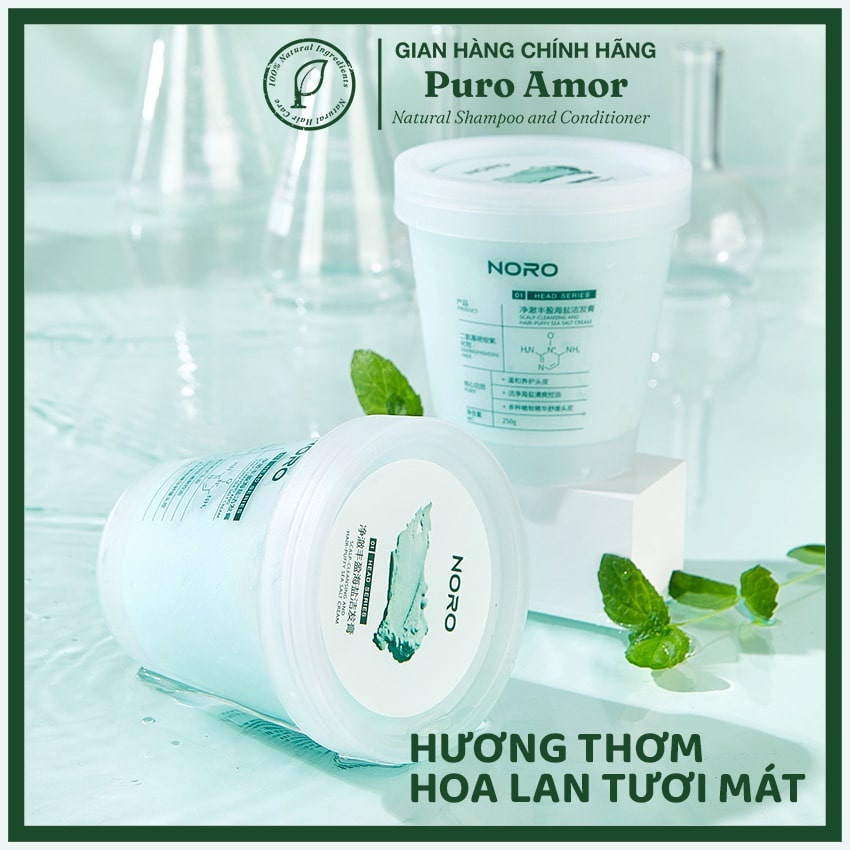 Tẩy tế bào chết da đầu giúp làm sạch da đầu muối tẩy da chết hạn chế gàu hiệu quả PURO AMOR