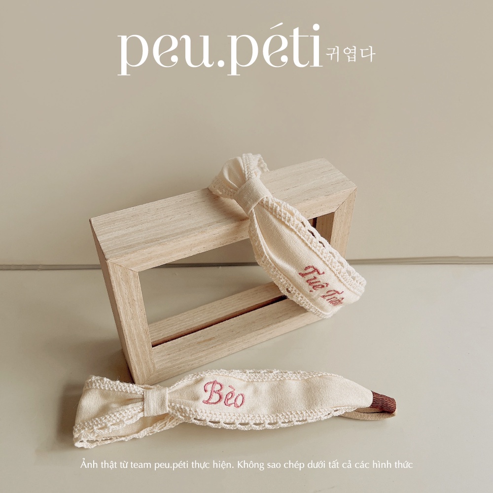 Turban hoặc Bờm thêu tên bé MÀU BEIGE style Hàn- peu.péti  GỬI TÊN BÉ VÀO TIN NHẮN OR GHI CHÚ BẠN NHÉ!!!