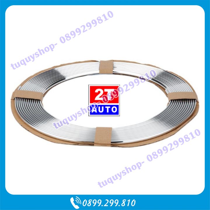 01 Cuộn dây chỉ viền mạ Chrome dán trang trí nội thất và ngoại thất ô tô xe hơi, chiều dài 15M, SKU:322