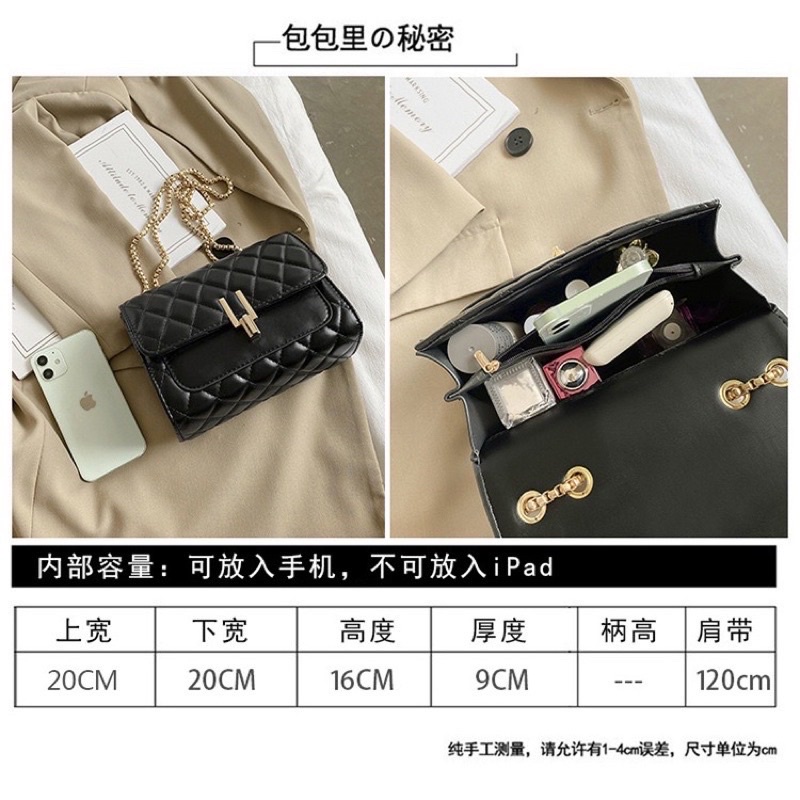 Túi Xách Nữ Trần Trán, Túi Đeo Chéo Khoá Chữ Y Thời Trang