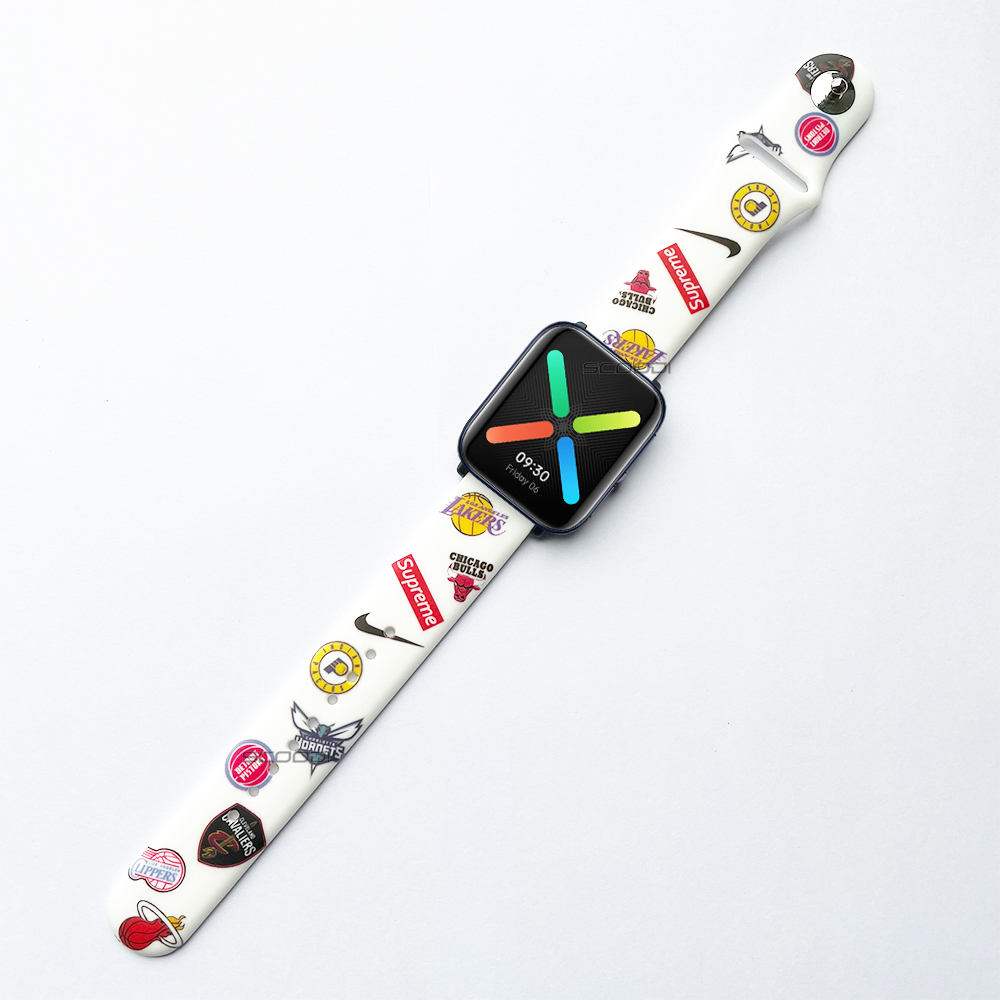 Dây Đeo Silicon Họa Tiết Hoa Cho Đồng Hồ Thông Minh Oppo Watch 2/1 41mm 46mm 42mm