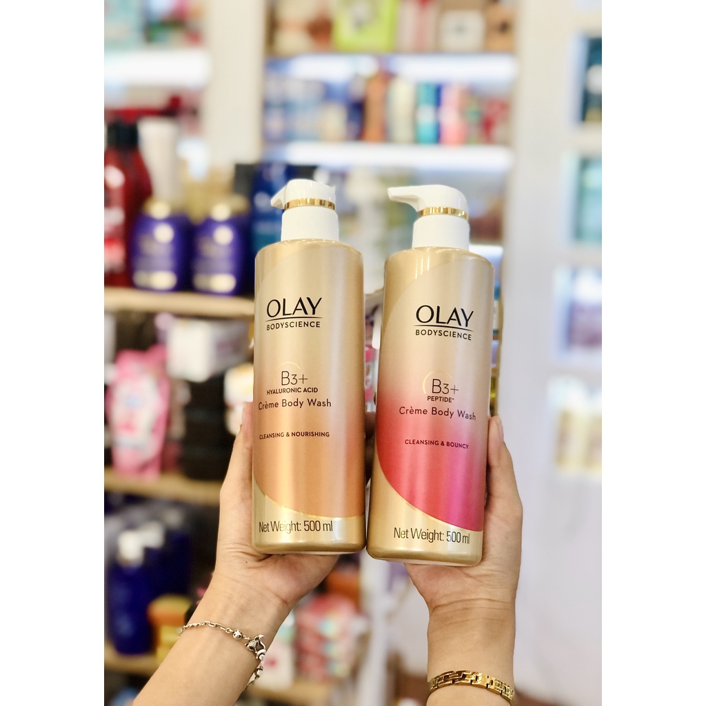 Sữa tắm Olay trắng da, cấp nước, chống lão hóa 500ml
