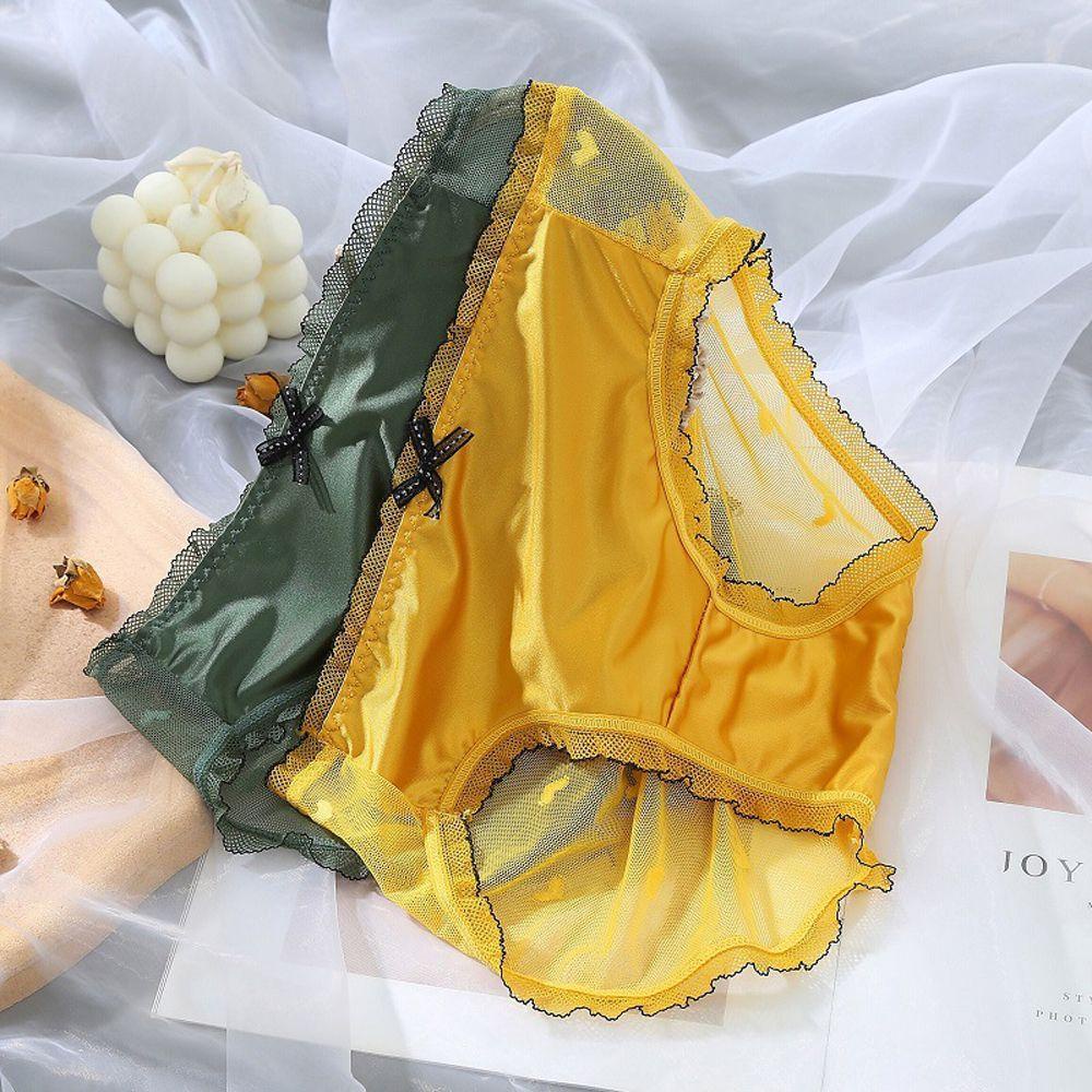 IVORY Quần Lót Mềm Mại Thoáng Khí Đính Nơ Xinh Xắn Cho Nữ