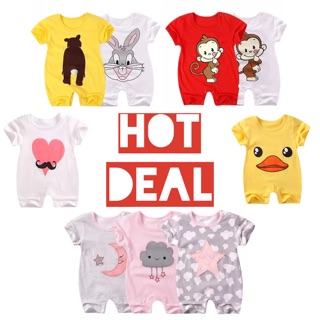 Combo 4 body tay ngắn cotton cho bé trai/gái