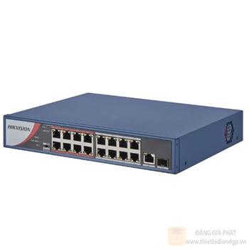 Switch mạng 24 cổng PoE Hikvision DS-3E0326P-E/M(B) 100M, 1 cổng uplink 1000M, 1 cổng SFP độc lập