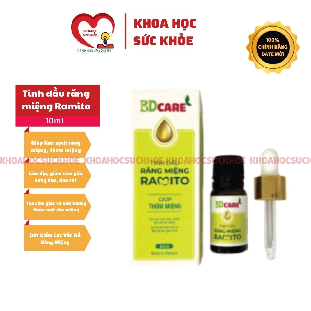 Tinh Dầu Ramito 10ml - BDCare - Hỗ Trợ Giải Quyết Các Vấn Đề Răng Miệng khoahocsuckhoe