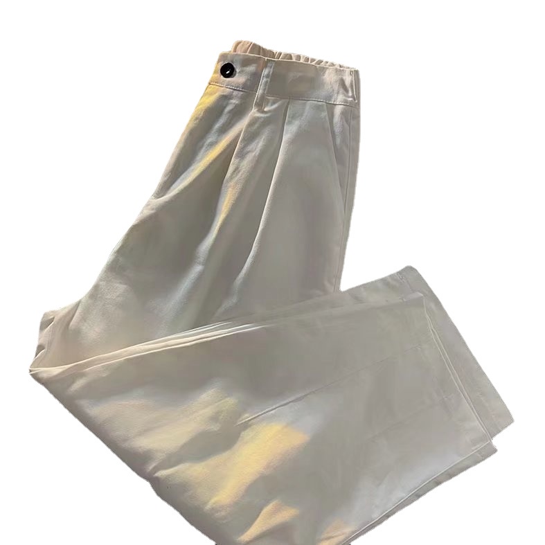 Quần Dài Ống Đứng Dáng Rộng Màu Trơn Phong Cách Hip Hop Hàn Quốc Cỡ Lớn M-3XL Thời Trang Cho Nam