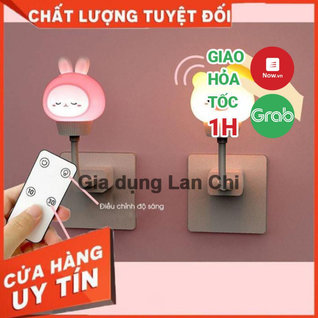 [Loại 1 tốt nhất] Đèn ngủ cảm ứng chạm tay, đèn ngủ cute có điều khiển từ xa cổng cắm USB