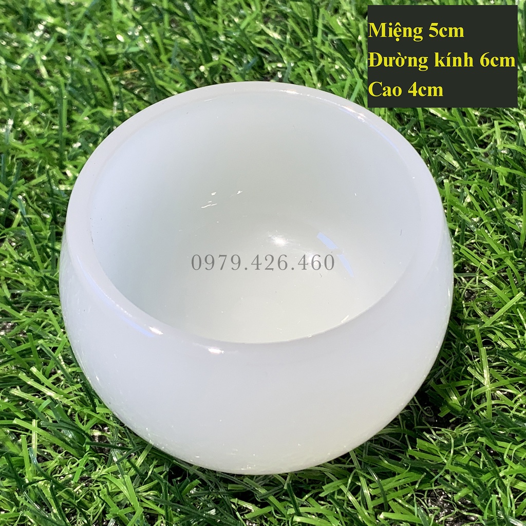 Ly Cốc Chén uống trà bằng Ngọc Cẩm Thạch Cao Cấp,Kích thước 6 x 4cm,Thích hợp dùng để thưởng trà đạo