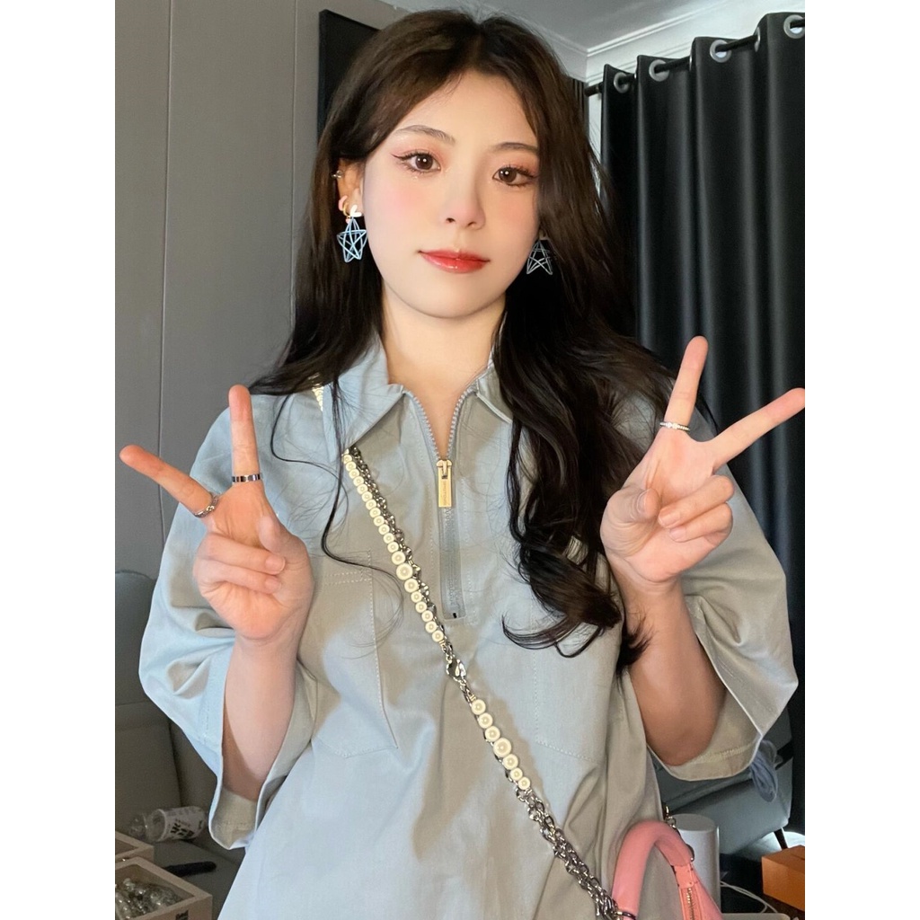 Áo polo Tay Ngắn Dáng Rộng Thời Trang Mùa Hè Theo Phong Cách Hàn Quốc Cho Nữ