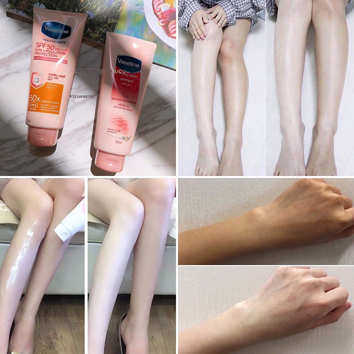 Vaseline 50x - Dưỡng Thể Vaseline 50x Healthy White Perfect Serum 300ml