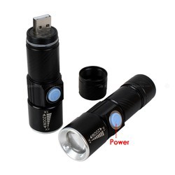 [FREESHIP] Đèn pin siêu sáng XML-T6 mini Zoom sạc USB tích hợp điện,đèn pin cầm tay nhỏ gọn, đèn led chống nước