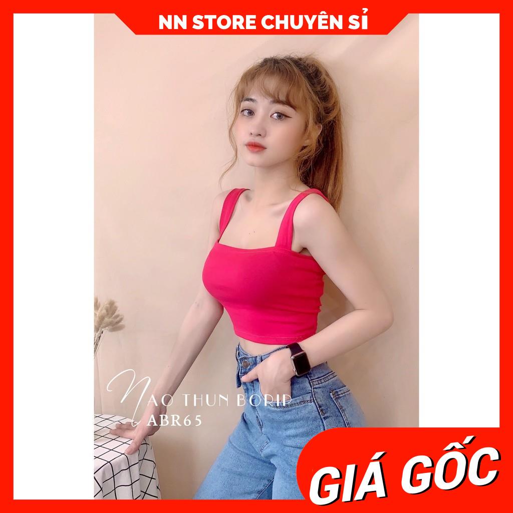 Áo thun kiểu Croptop chất borip co giãn 4 chiều ôm body dễ thương ABR65