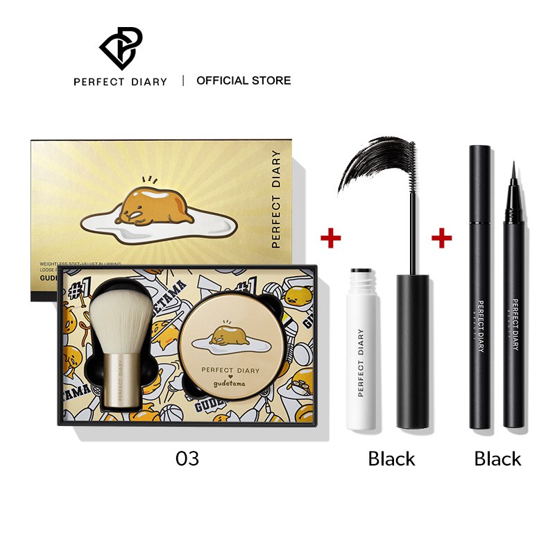 Phấn phủ 7g +Mascara Chuốt Mi 2.5g +Bút Kẻ Mắt 2.5g Perfect Diary PerfectStay Cho Trang Điểm | BigBuy360 - bigbuy360.vn