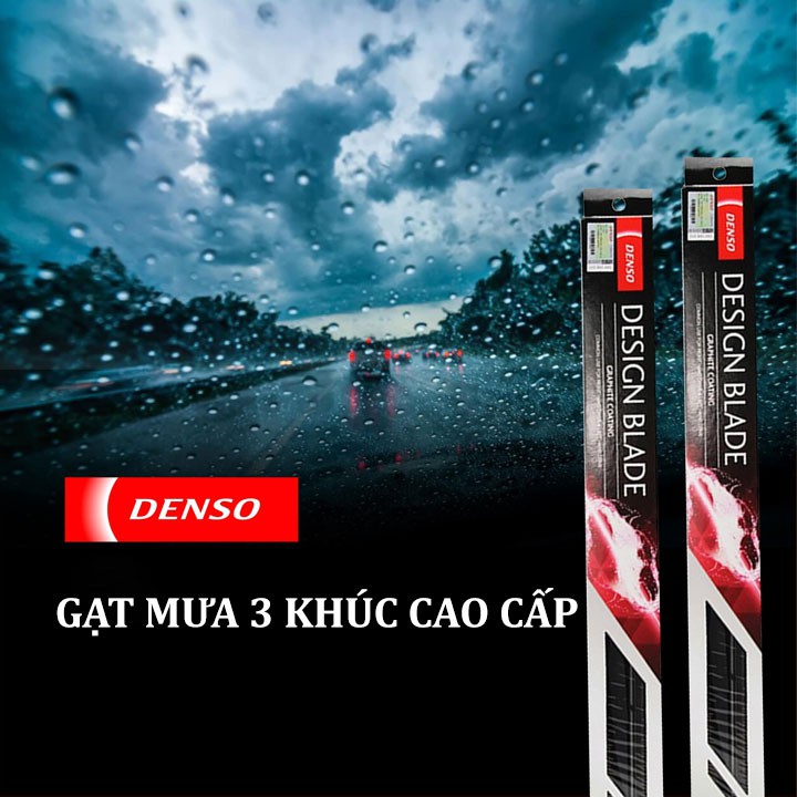 Gạt mưa 3 khúc Denso Nhật Bản cao cấp chính hãng cho ô tô Toyota Honda Huyndai Mazda Nissan Mitsubishi Nissan Kia Ford