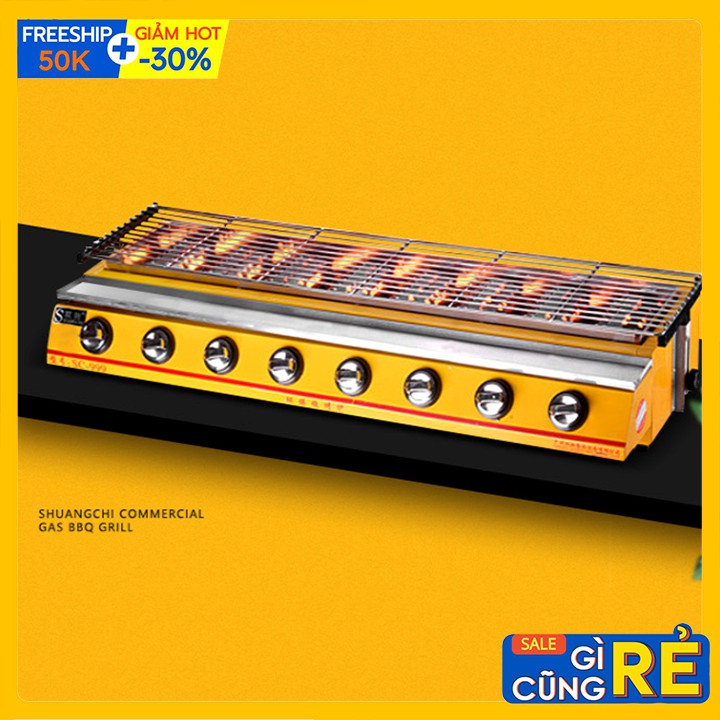 Bếp nướng ga 8 đầu đốt, bếp gas nướng hải sản, thịt bbq ETON ET-K288
