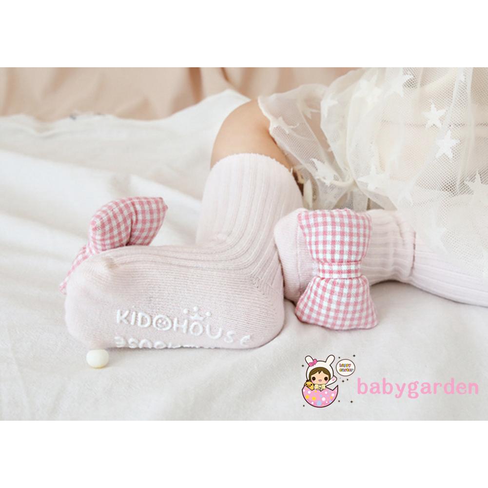 Vớ cotton cổ cao giữ ẩm và chống trượt cho bé sơ sinh