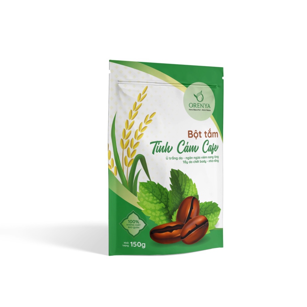 Bột Tắm Trắng Tinh Cám Cafe 150gr - Ủ Trắng Tinh Cám Cafe Bạc Hà Hàng Chính Hãng