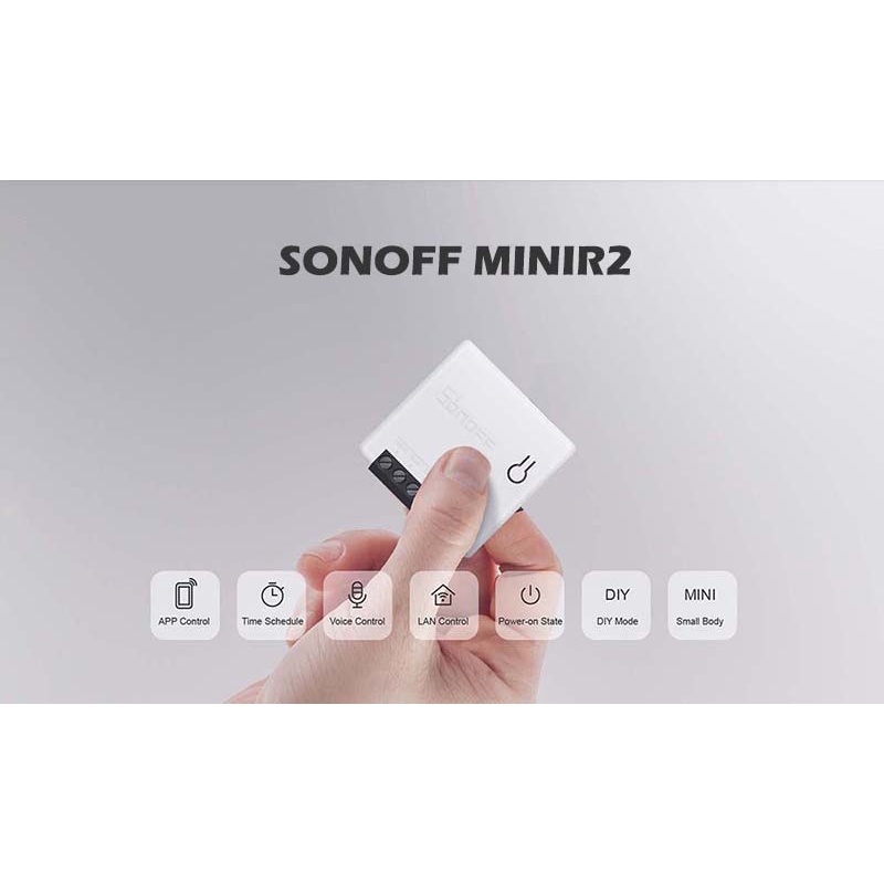 Công Tắc Điều Khiển Từ Xa 2 Chiều SONOFF MINI R2 Wifi Tự Động Tương Thích Với Alexa Google