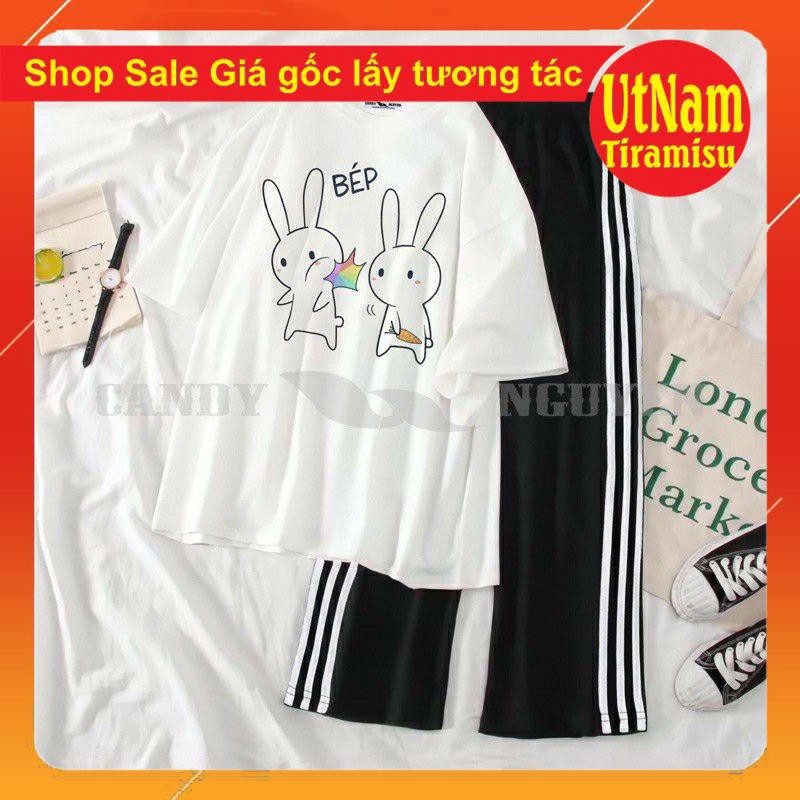 [ Mã FAMAYWA2 giảm 10K đơn 50K] Sét đồ nữ áo bò sữa unisex + quần chun ống | BigBuy360 - bigbuy360.vn