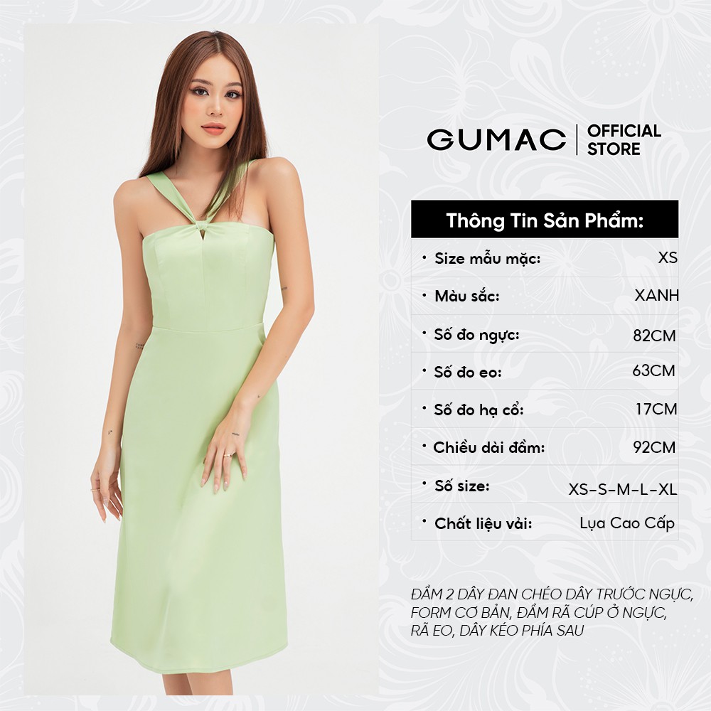 [Mã WABRGULUV giảm tới 100K đơn 249K] Đầm nữ cách điệu cúp ngực GUMAC phong cách sang trọng DB471 | BigBuy360 - bigbuy360.vn