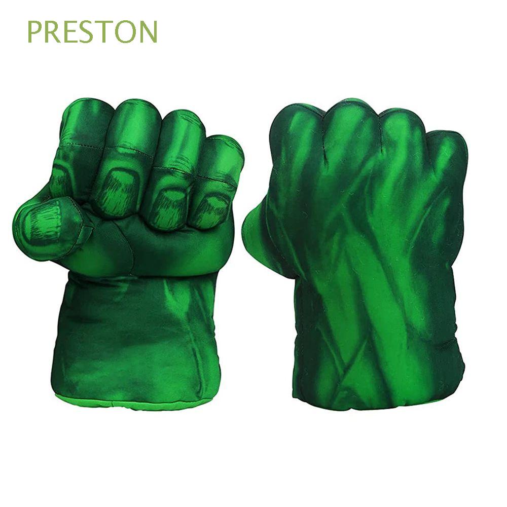 Cặp găng tay vải lông hóa trang Hulk Fist màu xanh lá cây độc đáo