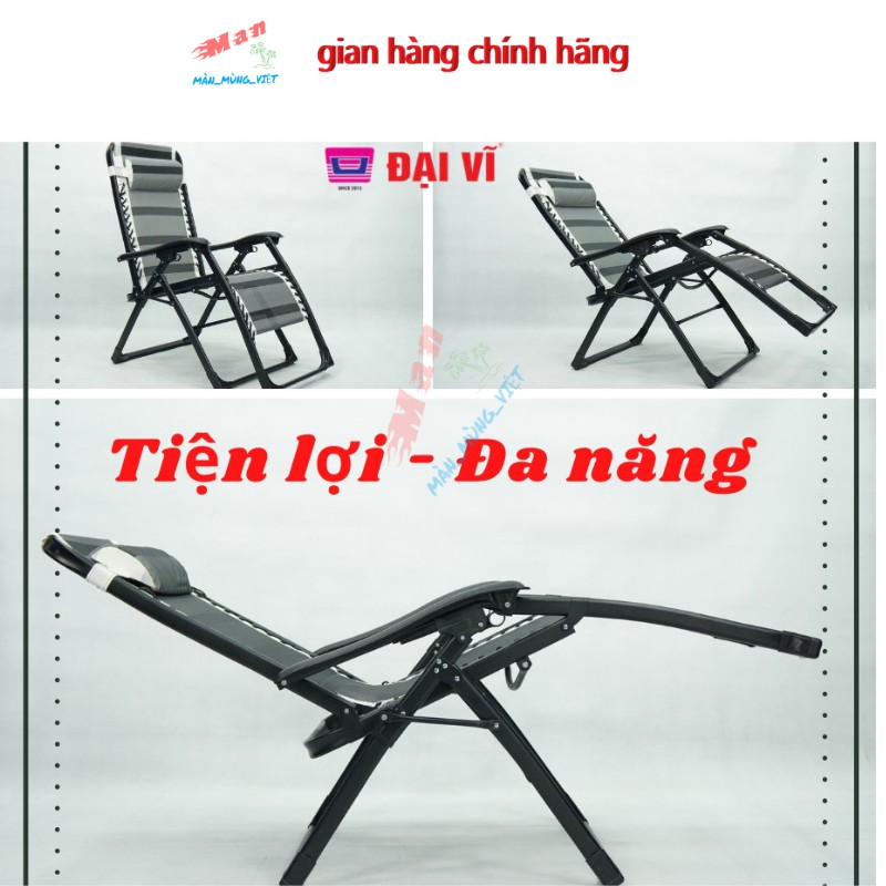 Ghế gấp thư giãn chính hãng đại vĩ.ghế gấp văn phòng đa năng cao cấp 3 tư thế