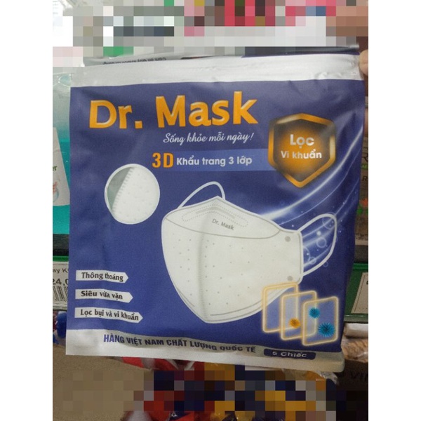 ✅Khẩu trang than hoạt tính CÓ VAN 3D DR.MASK