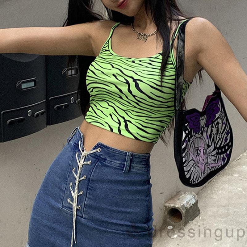  Áo Croptop Hai Dây In Họa Tiết Trừu Tượng | BigBuy360 - bigbuy360.vn