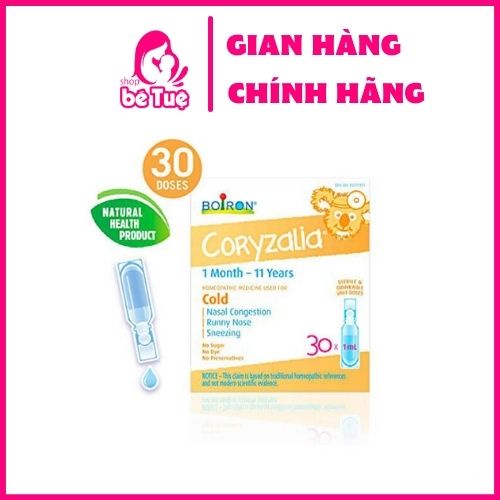 Muối uống vi lượng đồng căn Boiron Coryzalia 15 tép/ 30 tép