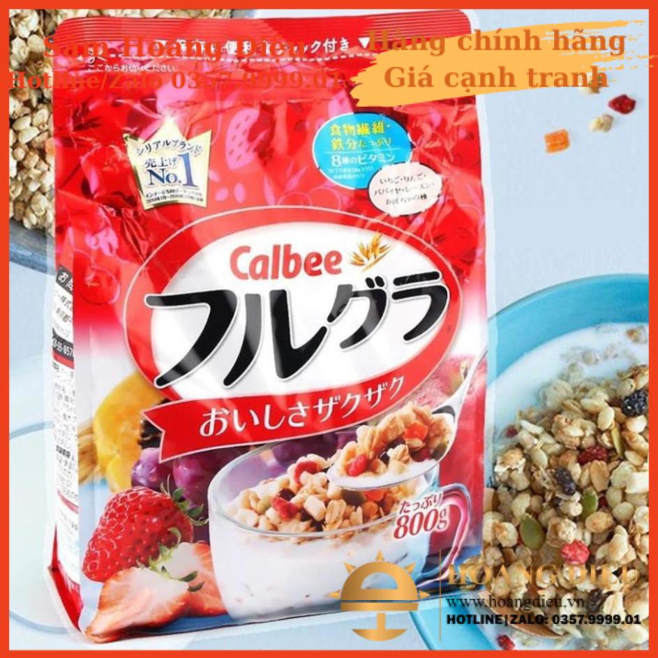 SÂM HOÀNG DIỆU - Ngũ cốc giảm cân CALBEE Nhật Bản màu đỏ 800g