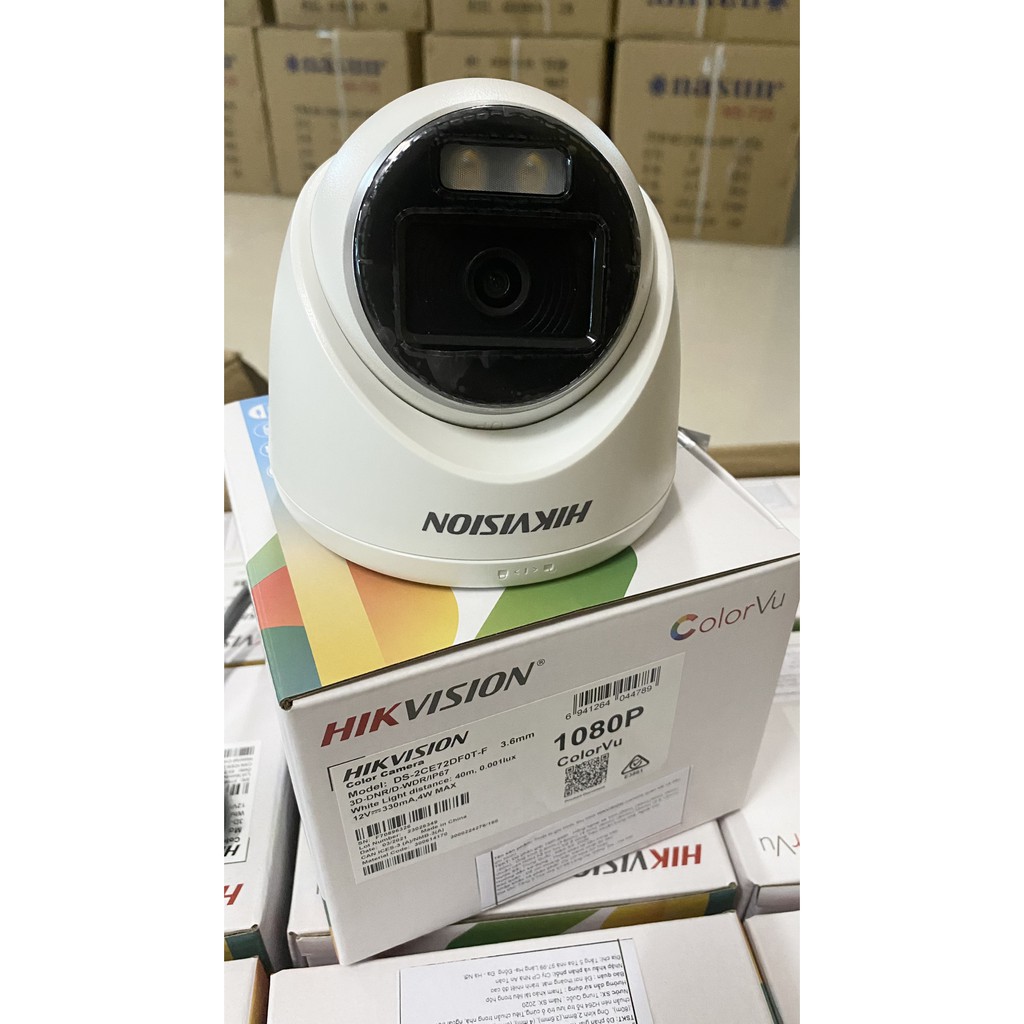 Camera bán cầu có màu ban đêm 2MP (ColorVu) HIKVISION DS-2CE72DF0T-F