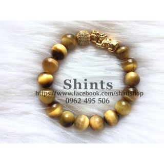 Vòng tay vàng tâm mix charm tỳ hưu