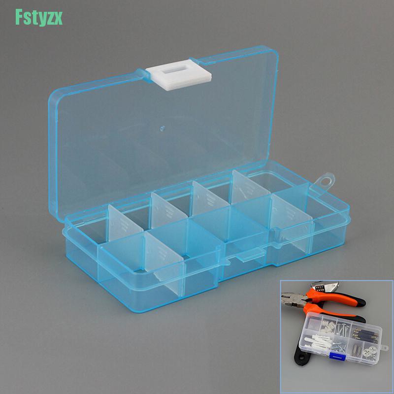 Hộp nhựa 10 ngăn đựng trang sức có thể điều chỉnh tiện lợi