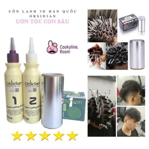 Uốn Tóc Con Sâu Tại Nhà Đơn Giản Bằng Combo UỐN LẠNH 3D OBSIDIAN 120ML ❌❌ Uốn Tóc Xoăn Nam Con Sâu